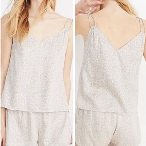 Madewell Satin Pajama Cami in Daisy Patch Large